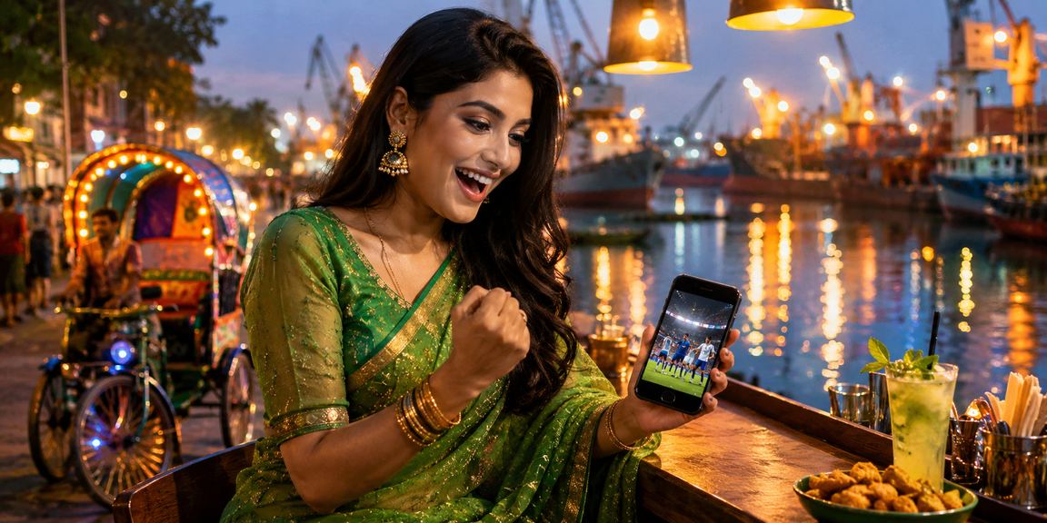 ঢাকায় মোবাইলে d12 লগইন করছেন একজন ব্যবহারকারী
